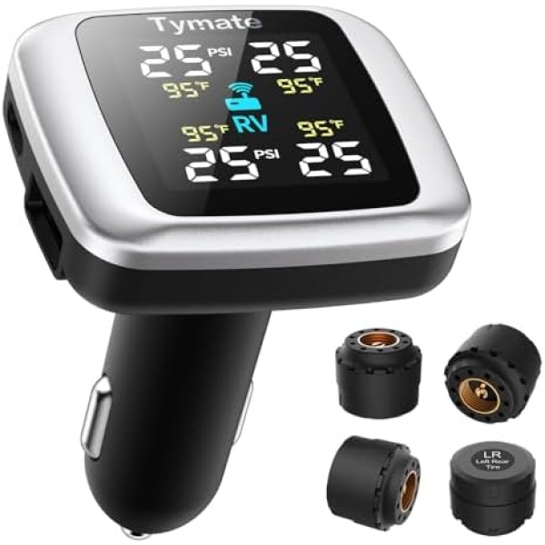 Tymate TM7 Tire Pressure Monitoring System, Wireless TPMS with 4 External