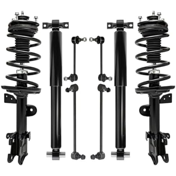 Detroit Axle - 8pc Struts Shocks Kit for 2009-2015 Honda Pilot, 2 Front Struts