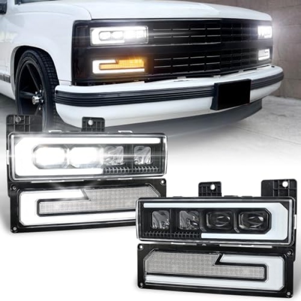 LED Headlight Assembly 500% Bright Anti-glare Headlights with Welcome DRL Turn