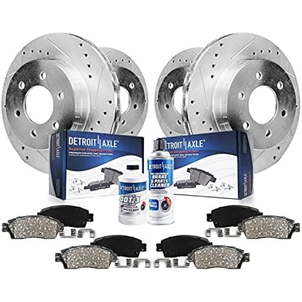 Detroit Axle - Brake Kit for 2012-2020 Ford F-150 Drilled & Slotted Brake Rotors